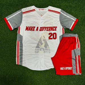 Venta al por Mayor de Conjuntos de Camisetas de Béisbol Transpirables con Estampado por Sublimación Personalizado de la Mejor Calidad, Ropa Deportiva 100% Poliéster de Secado Rápido - Product Image 6