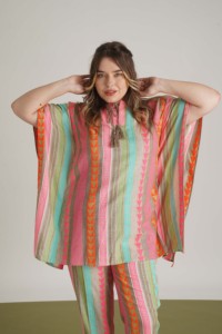 Breezy and Chic 2 pièces ensemble robe avec des détails de tissage élégants tissu léger et respirant pour un confort ultime et ample - Product Image 5