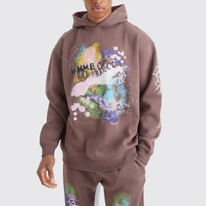 Vente en gros de survêtements pour hommes de qualité supérieure Design personnalisé contraste de couleur avec col à capuche sérigraphie pour l'hiver OEM - Product Image 2