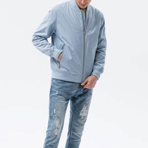 Chaquetas de bombardero ligeras más vendidas para hombre, Color sólido, excelente para uso diario, ropa larga, longitud fina, venta al por mayor - Product Image 4