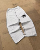 Pantalon de survêtement surdimensionné avec logo personnalisé Pantalon de survêtement baggy à jambes larges de haute qualité Pantalon lourd pour homme de grande taille Pantalon de survêtement uni de base