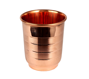 Vaso de vidrio de diseño martillado de cobre puro Oretrove-Serveware & Drinkware con beneficios ayurvédicos-300 ML - Product Image 3