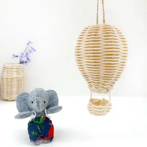 Decorative accessories rattan fly hot air balloon baby room decor items cheap price small flying balloons