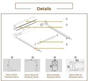 Stores électriques Fenêtre extérieure Stores verticaux Écran rétractable pour patio Pergola - Product Image 4
