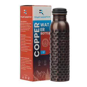 Vaso de acero inoxidable de calidad superior Estilos de lujo Botella de agua de cobre puro de buena calidad con embalaje Premium para viajes - Product Image 1