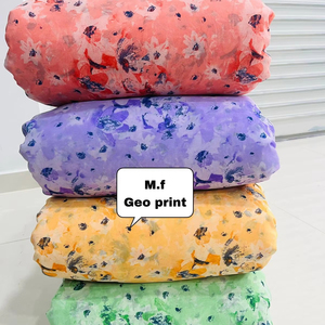 100 rayonne Viscose Spandex tissu impression numérique Challis pour décharge de vêtement pour costume chemise mariage pour les filles - Product Image 1