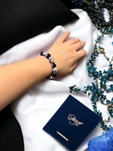 DAFNI BIG PAZAR Elastic Beaded <b>Stone</b> <b>Bracelet</b> CERAMlCKS Stones Different Designs Unisex Gift Made in Istanbul Model Number 44 - Product Image 1