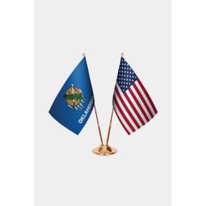 Oklahoma United States Custom 3x5ft Aluminum Flag Ensemble Digital Printing Cotton Plastic <b>Banners</b> for Office Use Custom Logo - Product Image 2