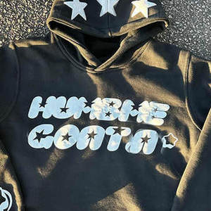 Fabricant de vêtements streetwear personnalisés, sweat-shirt à ourlet brut, effet délavé, pierre minérale, vintage, coupe courte, imprimé bouffant, sweat-shirt à capuche pour homme - Product Image 5