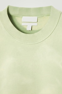 Sweat-shirt léger en gros, impression personnalisée du logo, surdimensionné pour hommes, 100% coton, lavage à l'acide vintage, col rond - Product Image 6