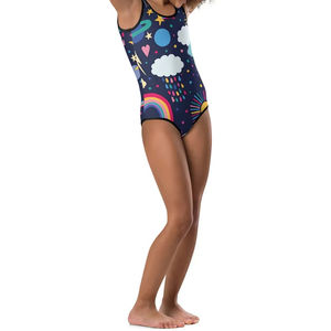 Maillots de bain de sport pour bébés filles, maillot de bain personnalisé, vente chaude, impression personnalisée, logo sur le devant, maillot de bain sport 1 pièce, lettre, séchage rapide - Product Image 1