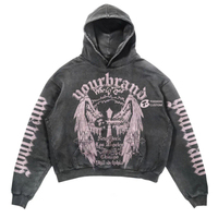 Producto Confiable, Recién Llegado, Sudadera con Capucha Extra Grande con Hombros Caídos y Cremallera, con Diseño 3D e Impresión Digital, en MOQ y Precio Bajos