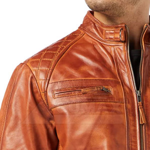 Chaqueta de cuero cálida de invierno transpirable para hombre, chaqueta de cuero informal para hombre a precio razonable - Product Image 5