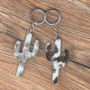 พวงกุญแจหนังวัวที่มีสไตล์ไม่ซ้ำใครพวงกุญแจหนังวัวรูปต้นคริสต์มาสพวงกุญแจหนังขนสัตว์พวงกุญแจที่ทันสมัยพวงกุญแจขนสัตว์แท้ - Product Image 4