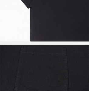 เสื้อยืดคอกลมผู้ชาย ผ้าฝ้าย 100% ทรงหลวม สไตล์ถัก สำหรับฤดูร้อน  รับสกรีนโลโก้ - Product Image 6