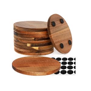 Posavasos de madera para café y vino, posavasos de taza de madera de tamaño mediano, productos de calidad superior - Product Image 4