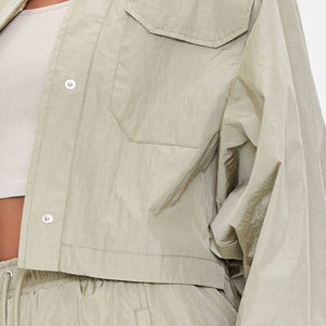 Custom <b>Nylon</b> <b>Women</b> Windbreaker Tracksuit Set Sportswear Breathable Water Resistant Custom Color <b>Nylon</b> windbreaker tracksuit - Product Image 5