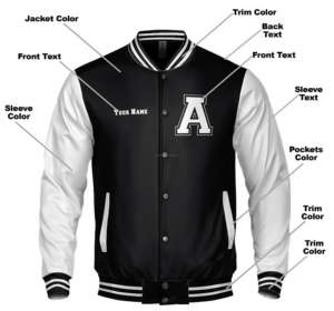 Veste de baseball en cuir de vachette de haute qualité, personnalisable, col montant, style bomber, fermeture double boutonnage, logo sur le devant - Product Image 2