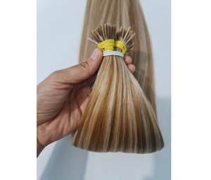 Cuticule vierge de qualité internationale Double étiré Remy kératine U/V pointe extensions de cheveux pré-collés cheveux tressés bruts naturels - Product Image 1