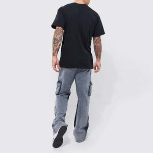 2025กางเกงผู้ชายผ้าซักเป็นกรดมีกระเป๋าข้างผ้าฝ้าย100% โอเวอร์ไซส์สำหรับใช้ในฤดูหนาว - Product Image 2