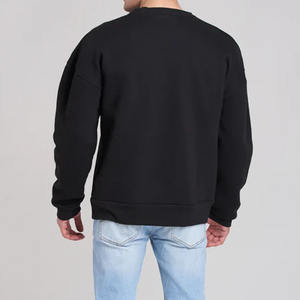 Sudadera con capucha lavada con ácido y hombros caídos gruesa personalizada de 400 Gsm, Jersey bordado 3D con cuello redondo en relieve, sudadera para hombre Gsm 500 - Product Image 2