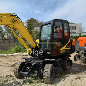 Hyundai 60W-7 Excavadora de ruedas hidráulica original usada Motor Yanmar Precio bajo Venta Incluye motor Caja de cambios Cojinete de bomba de engranajes PLC - Product Image 3