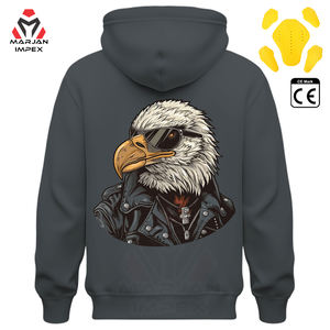 Sweat à capuche unisexe pour motard, en polaire doux et chaud, avec imprimé moto classique, pour la conduite estivale et hivernale, décontracté, séchage rapide, coupe-vent - Product Image 1