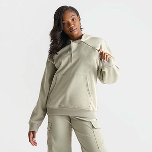 Sudadera con Capucha para Mujer, 100% Algodón Grueso, Felpa de Algodón Pesado, de Alta Calidad, Lisa, Estilo Urbano, con Logotipo Personalizado y Estampado Inflado - Product Image 6