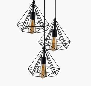 Luces colgantes recubiertas de polvo negro para decoración de interiores Linternas colgantes y alambre de metal ligero colgante enmarcado - Product Image 6