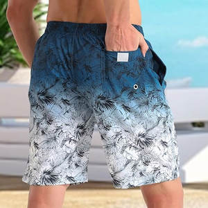 กางเกงว่ายน้ำชายหาดสำหรับผู้ชายกางเกงว่ายน้ำขาสั้นสำหรับผู้ชายกางเกงว่ายน้ำถักแบบซับลิเมชันทำจากโพลีเอสเตอร์สีพื้นมีโลโก้ตามสั่ง - Product Image 3