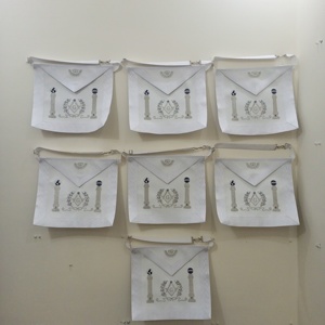 BORDADO MASONIC MASTER MASON DELANTAL BLANCO HSE - Product Image 1