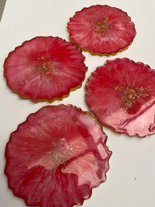 Best Quality <b>Clear</b> <b>Epoxy</b> <b>Resin</b> Designer Cup Coaster Wholesale High Quality Handmade <b>Resin</b> Coaster - Product Image 4