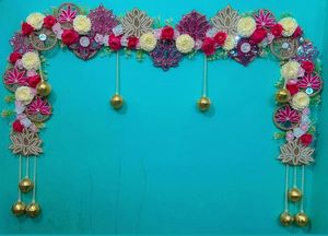 งานฝีมือดอกไม้หลากสีประดับประตูสำหรับงานแต่งงาน เทศกาล และตกแต่งบ้านสำหรับเทศกาลดีวาลี - Product Image 5