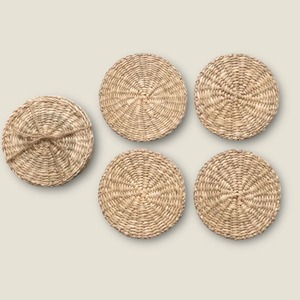 ชุดที่รองแก้วหญ้าทะเลสไตล์โบโฮ4ชิ้นผลิตภัณฑ์ที่เป็นมิตรต่อสิ่งแวดล้อมทำจากเวียดนามขายส่ง - Product Image 1