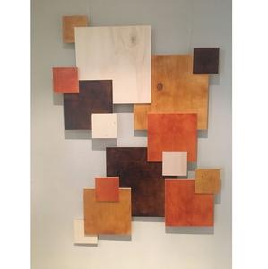 Arte de Pared de Madera Vertical Geométrico Moderno, Decoración de Pared de Estilo Azteca Boho, Panel Colgante de Madera Reciclada, Hecho a Mano para Bodas y Ramadán - Product Image 2