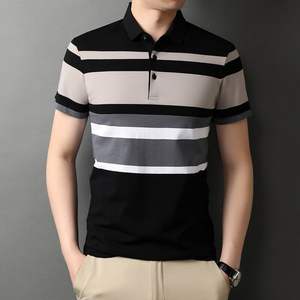 OEM hombres para Polo Camiseta 100% algodón tejido de punto de secado rápido transpirable manga corta Casual estampado Color sólido precio al por mayor-XL - Product Image 2