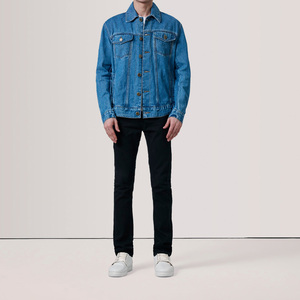 Veste en jean décontractée pour hommes Vêtements d'extérieur Streetwear à la mode fabriqués avec un tissu respirant Conception durable confortable et durable - Product Image 3