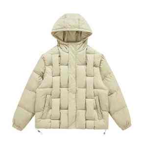 Nouvelle arrivée 2026, coupe-vent respirant écologique à capuche, rembourrage standard, logo frontal, unisexe, automne, matelassé, en laine, doudoune - Product Image 4