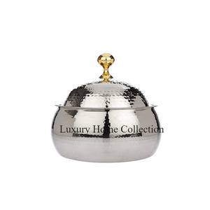 Casserole Design martelé couleur argent plat de stockage de réchauffement des aliments Ruffoni Organisation ustensiles de cuisine fournitures d'Inde - Product Image 2