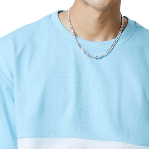 เสื้อยืดคอตตอน/เส้นใยไม้ไผ่คุณภาพสูงสำหรับผู้ชายเสื้อยืดไหล่แบบปล่อย - Product Image 5