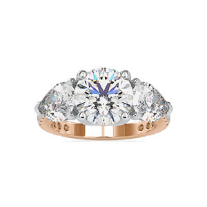 แหวนแต่งงานผู้หญิงสามหินที่เป็นที่นิยมดูเรียบง่าย Moissanite วงเครื่องประดับรอบตัดแหวนหมั้นแหวนแต่งงานหินขนาดใหญ่ - Product Image 4