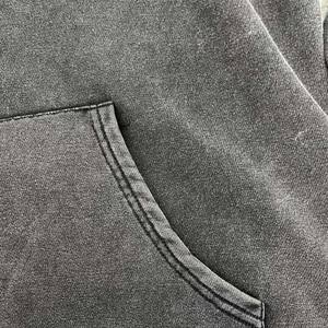 Sweatshirts à capuche délavés à l'acide vintage 100% coton pour hommes Sweatshirts surdimensionnés brodés avec logo personnalisé Basics d'hiver à manches longues - Product Image 5