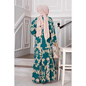 Robe Hijab en Viscose à Motifs Sena Vert - Product Image 2