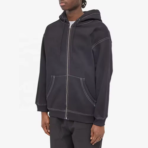 เสื้อมีฮู้ดปรับแต่งซิปได้ผ้าคอตตอนผ้าเกล็ดปลาขนาดใหญ่พิเศษ400 420 100% 500gsm - Product Image 4