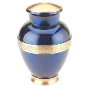 Urna de cremación de Fuego Azul de tamaño mediano, diseño grabado a mano, urnas de Metal fundido curvado, artesanías, suministros funerarios para adultos, urnas humanas - Product Image 5