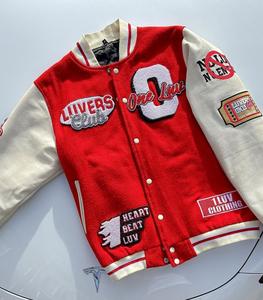 Veste en cuir PU pour homme décontractée, tendance 2026, surdimensionnée, style preppy, broderie de boutons, col vintage gris sable, personnalisée - Product Image 3