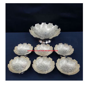 Juego de 7 piezas de grabado dorado, cuenco para chocolates, estilo árabe para chocolate/frutas secas/aperitivos/frutas, muestra gratis - Product Image 6