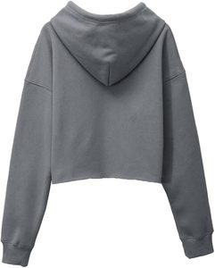 Sudadera con Capucha de Forro Polar de Manga Larga Casual para Mujer, Tallas Grandes, Moda Otoño Invierno 2024, Estilo Urbano, Top Corto - Product Image 2