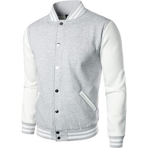 Veste de basket-ball pour homme - Style varsity, color block, boutonnée, pour le printemps, l'automne, le baseball et l'école - Product Image 2