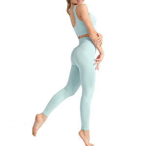 Nuevo diseño para mujer, ropa activa, traje de Yoga, Fitness, deportes personalizados, conjunto de Yoga para mujer, ropa de yoga transpirable a la moda - Product Image 2